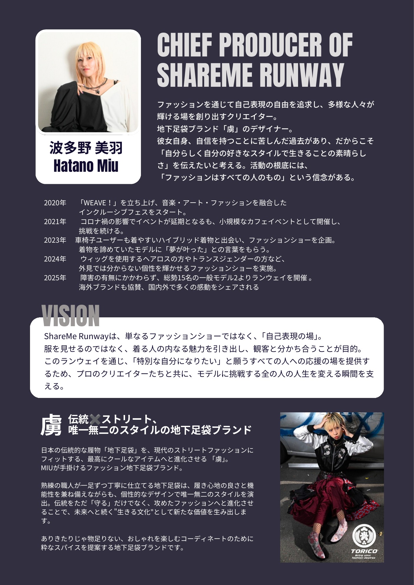 ShareMe Runway チーフプロデューサー 波多野美羽